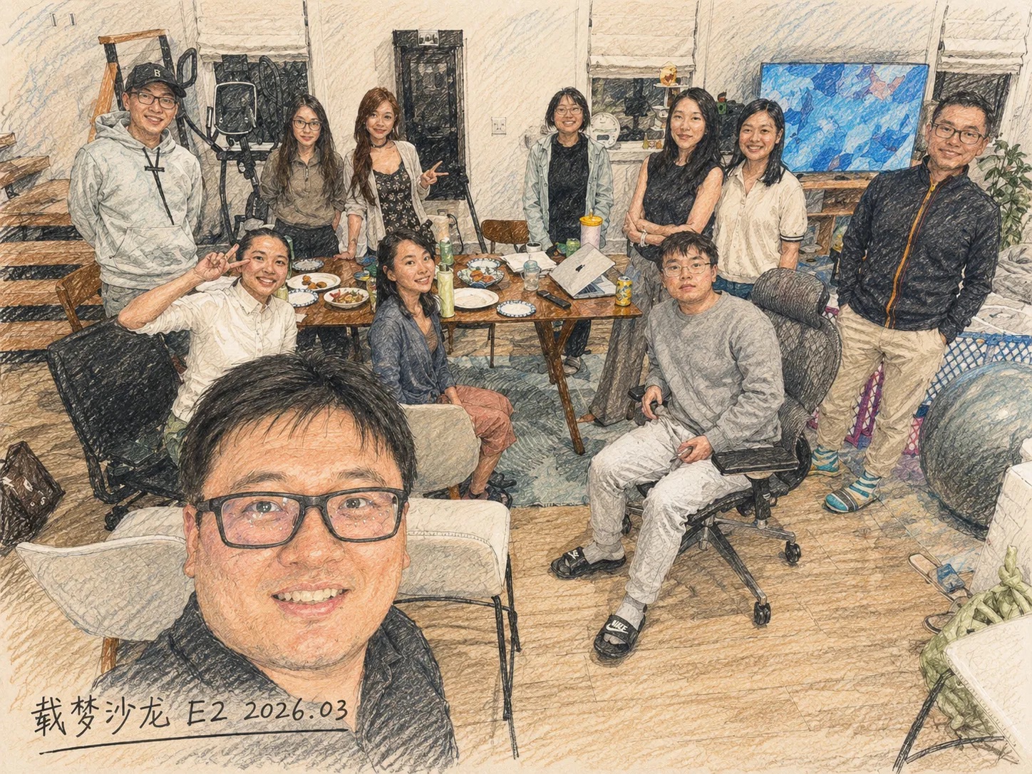 载梦沙龙 E2《Agent 和 OpenClaw 的心得》现场插画